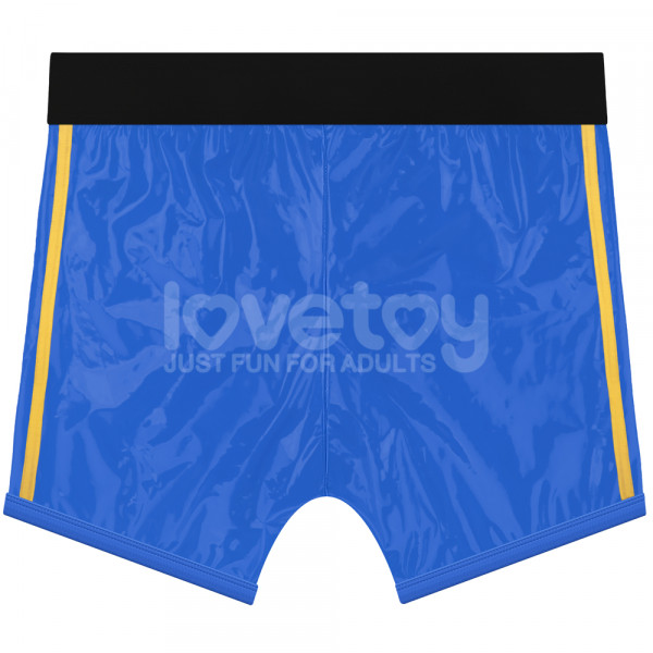 Трусики для страпона с молнией "Lovetoy Ingen" синий винил, унисекс, L/XL