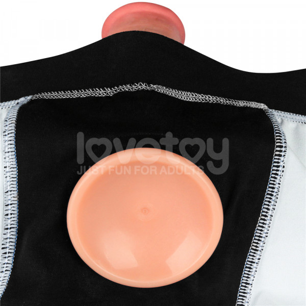 Трусики для страпона с молнией "Lovetoy Ingen" синий винил, унисекс, L/XL
