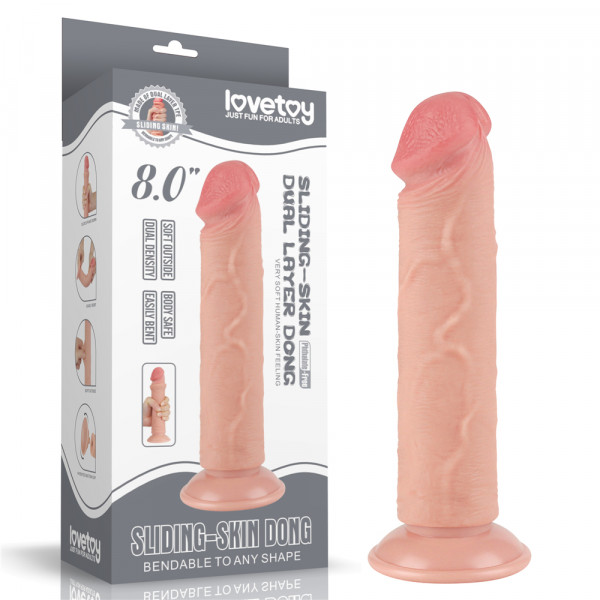 Фаллоимитатор с внутренним хребтом "Lovetoy 8,0" супер реалистичный