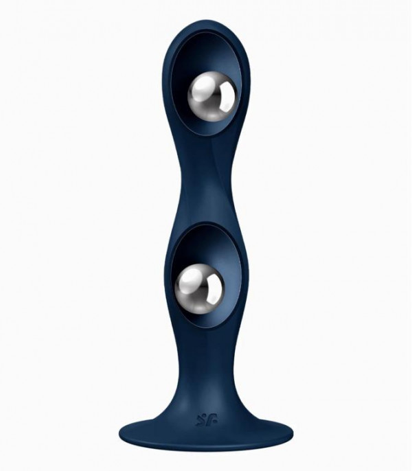 Фаллоимитатор с эффектом "естественной" вибрации "Satisfyer Double Ball-R", синий
