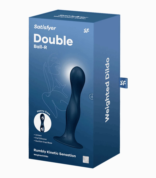 Фаллоимитатор с эффектом "естественной" вибрации "Satisfyer Double Ball-R", синий