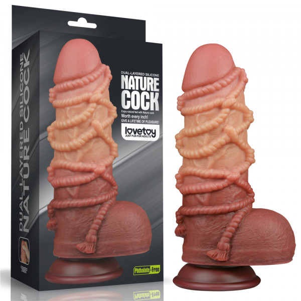 Фаллоимитатор с имитацией шибари "Nature Cock 9,6" супер реалистичный
