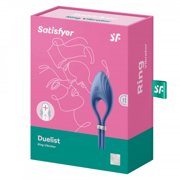 Эрекционное кольцо-лассо с вибрацией "Satisfyer Duelist" синее