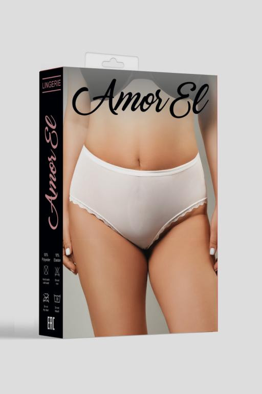 Трусики-слипы "Amor El" белые, XL/XXL