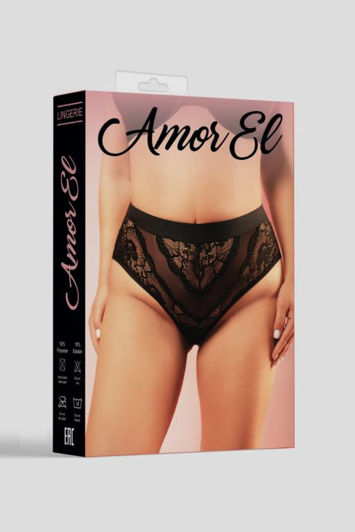 Трусики-слипы "Amor El" черные, XL/XXL