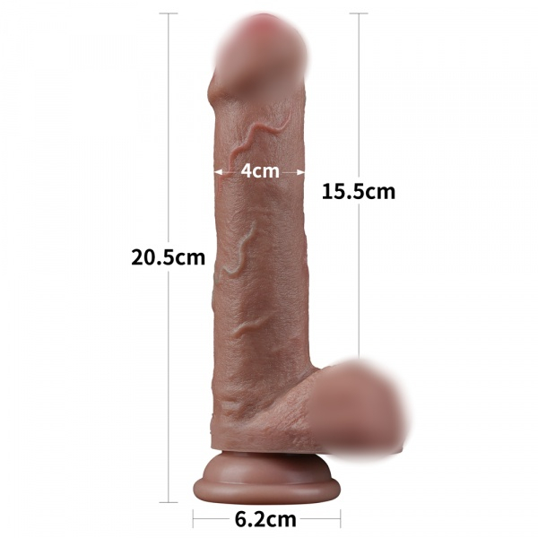Супер реалистичный фаллоимитатор "Nature Cock 8,0" с крайней плотью