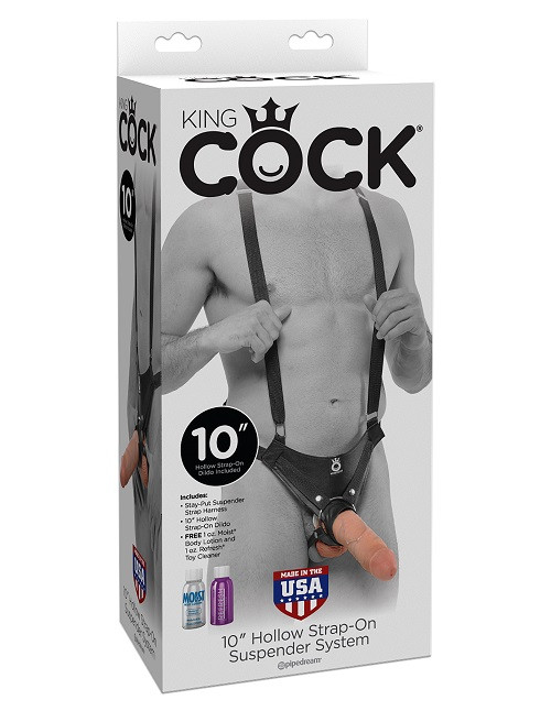 Страпон-фаллопротез "King Cock 10" на подтяжках, реалистичный