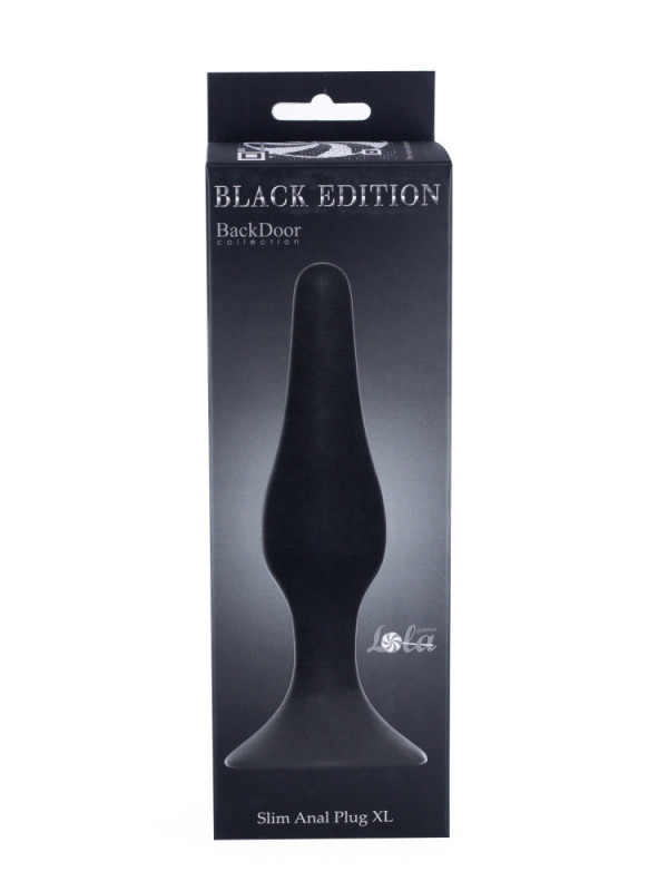 Пробка на присоске "Black Edition XL" каплевидная, черная