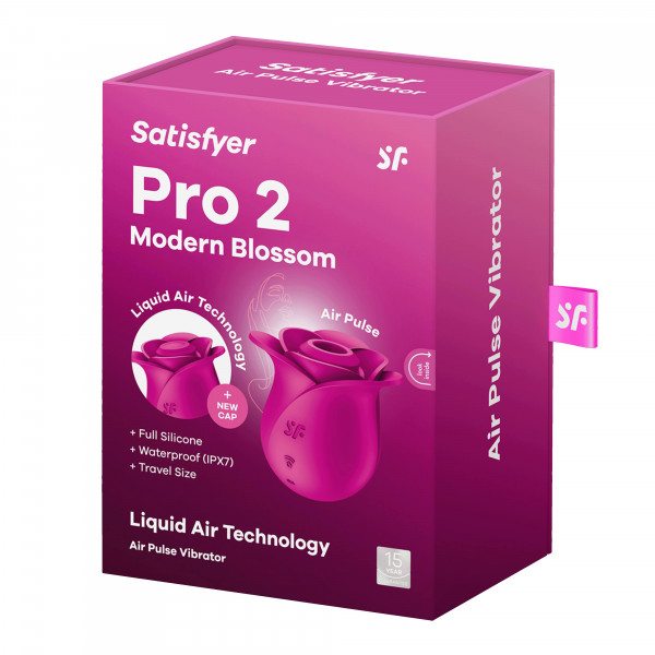 Стимулятор клитора вакуумный "Satisfyer Pro 2 Modern Blossom" роза, фуксия