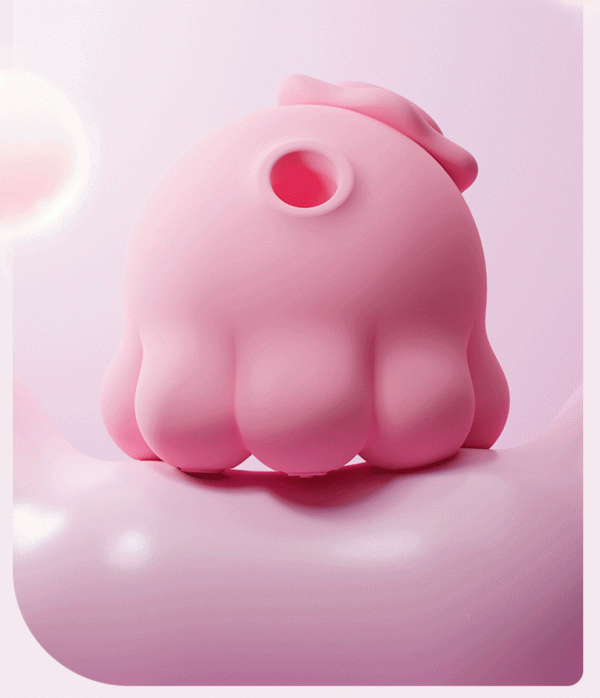 Вакуумный стимулятор-вибратор с подогревом "Galaku Vitality Octopus" розовый
