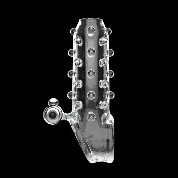 Насадка открытая с вибрацией и кольцом "Aphrodisia Enhancer 7X Beads" гель