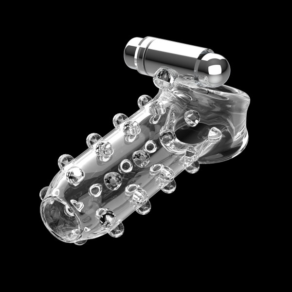 Насадка открытая с вибрацией и кольцом "Aphrodisia Enhancer 7X Beads" гель