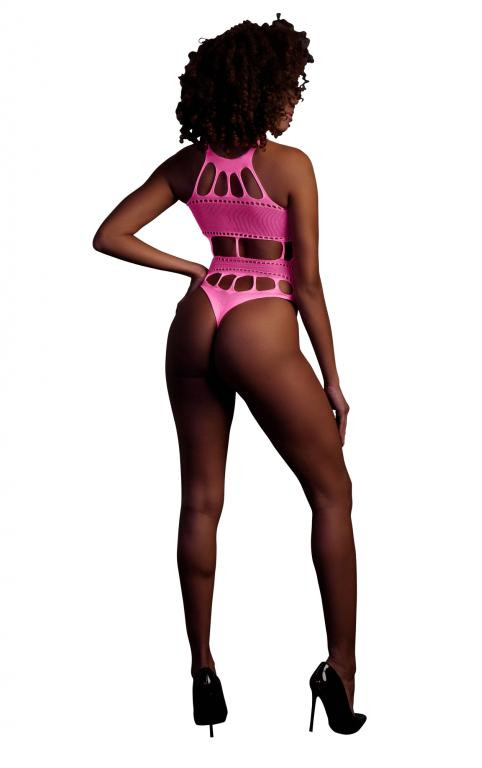 Боди "Ouch Glow In The Dark" розовый неон, XS/XL