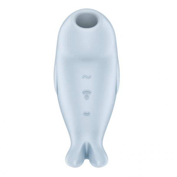 Стимулятор клитора "Satisfyer Seal You Soon" вакуум+вибрация, голубой