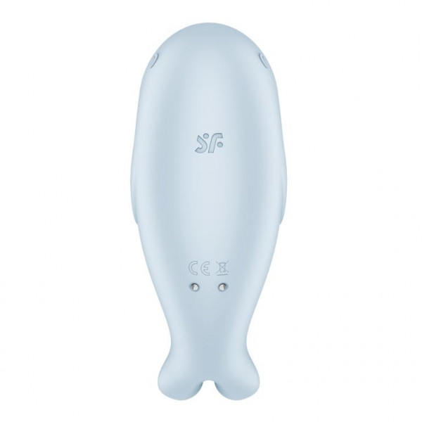 Стимулятор клитора "Satisfyer Seal You Soon" вакуум+вибрация, голубой