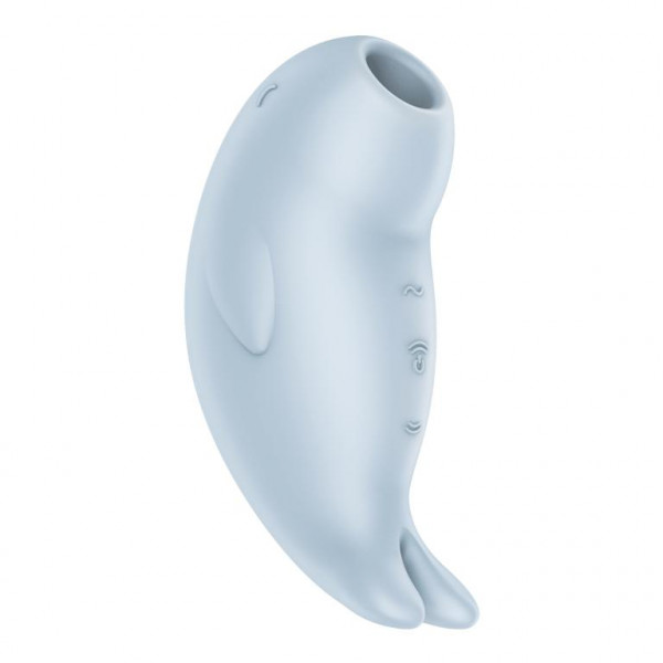 Стимулятор клитора "Satisfyer Seal You Soon" вакуум+вибрация, голубой
