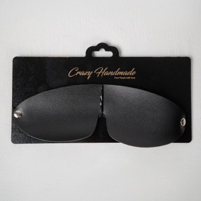 Маска на глаза "Crazy Handmade" кожа, черная