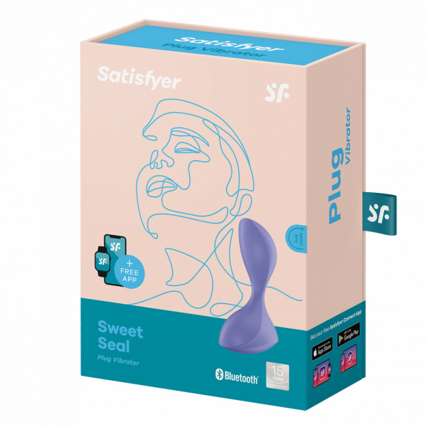 Пробка с вибрацией "Satisfyer Sweet Seal" + приложение, сиреневая