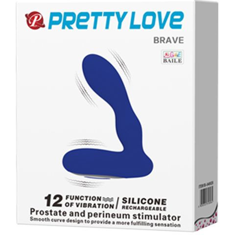 Массажер простаты с вибрацией "Pretty Love Brave" синий