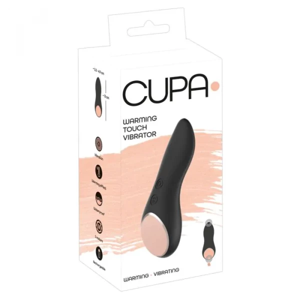 Вибратор - стимулятор с подогревом "Cupa" черный, мини
