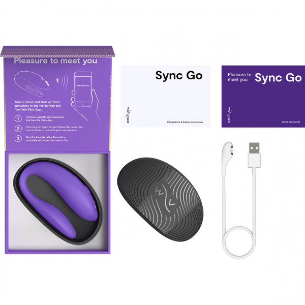 Вибратор для двоих "We-Vibe Sync Go" + приложение, фиолетовый