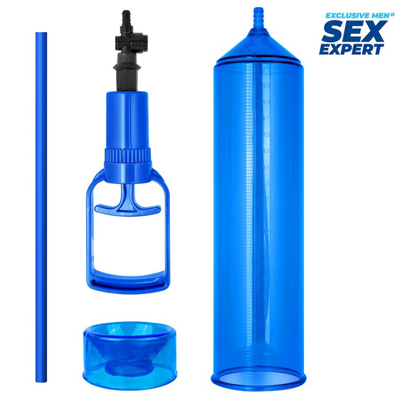 Вакуумная помпа "Sex Expert" синяя 