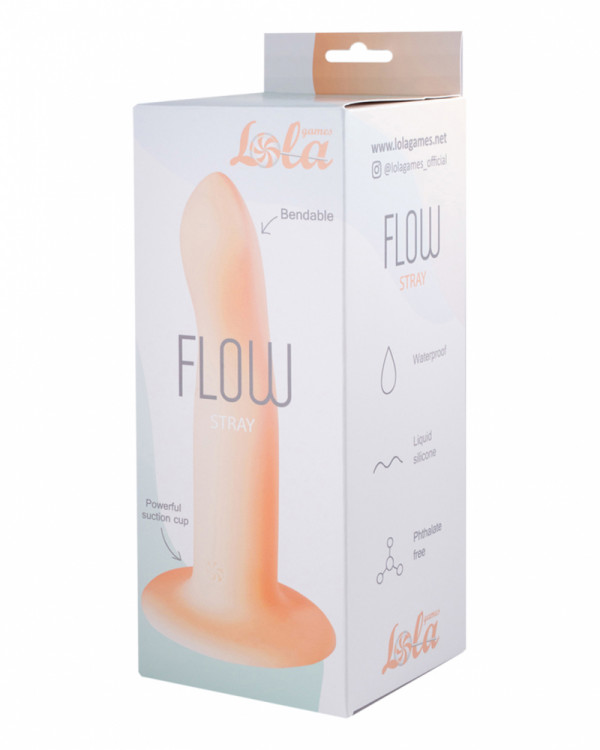 Фаллоимитатор на присоске "Lola Flow Stray" персик