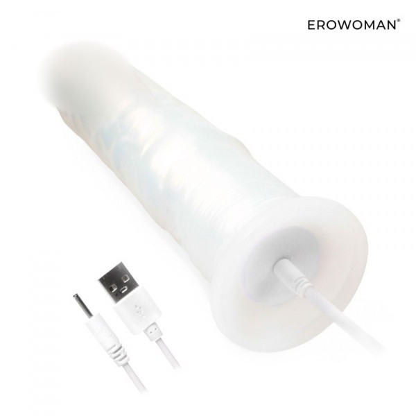 Вибратор на дистанционном управлении "EroWoman" перламутровый с подсветкой
