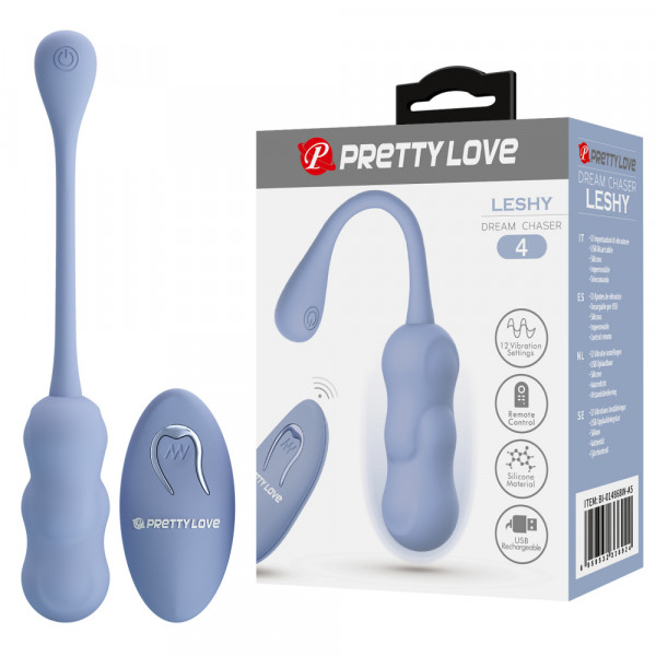Виброяйцо на дистанционном управлении "Pretty Love Leshy" рельефное, сирень