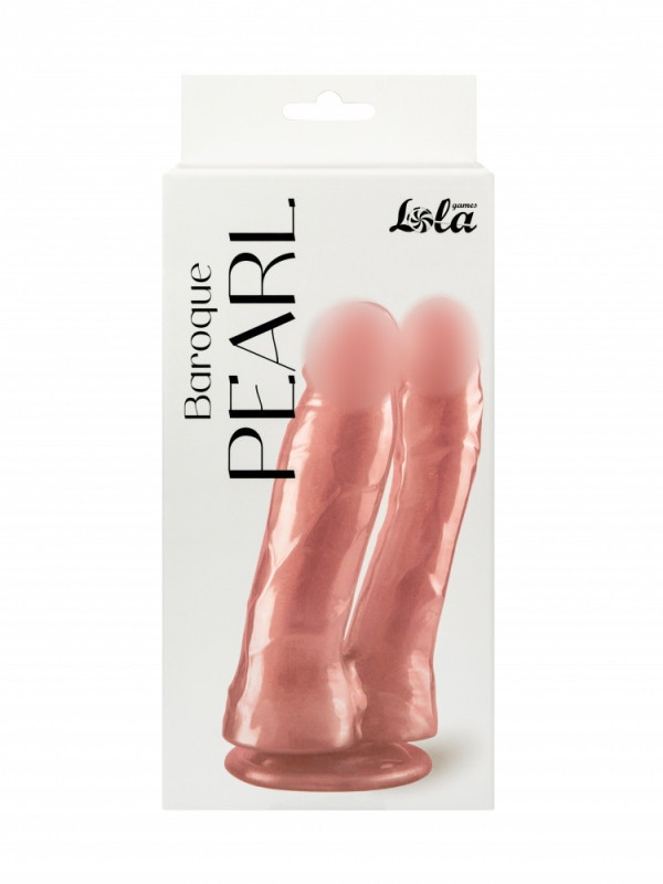 Фаллоимитатор вагинально-анальный "Lola Barogue Pearl" розовый перламутр