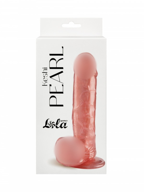 Фаллоимитатор на присоске "Lola Keshi Pearl" розовый перламутр