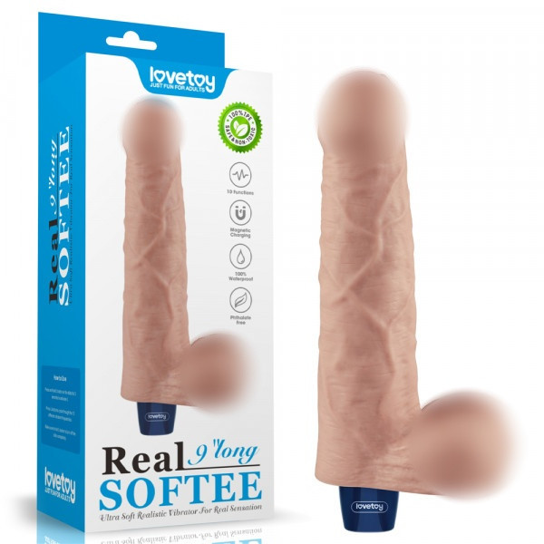 Вибратор с крайней плотью "Real Softee 9" мега реалистичный