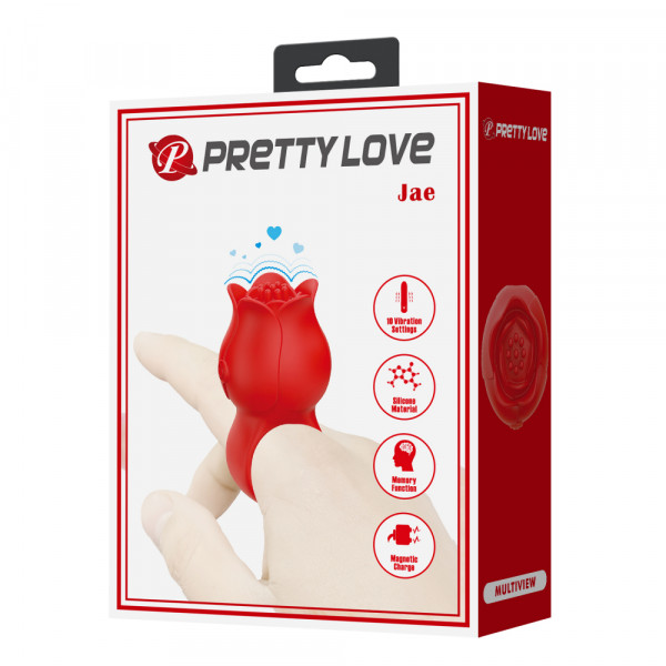Вибратор на палец "Pretty Love Jae" красная роза