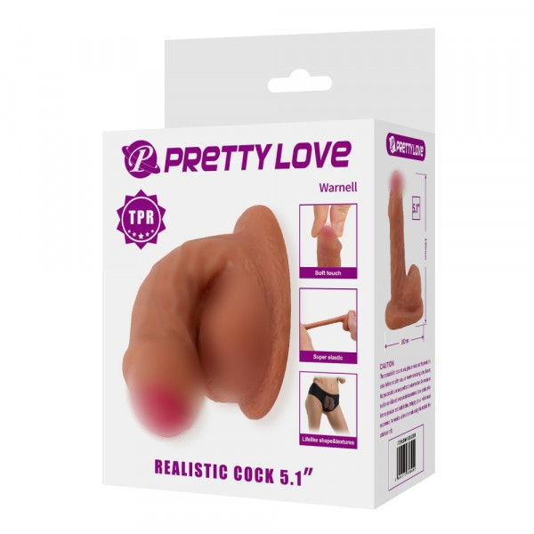 Фаллоимитатор для ношения "Pretty Love Warnell" не эрегерированный, мулат