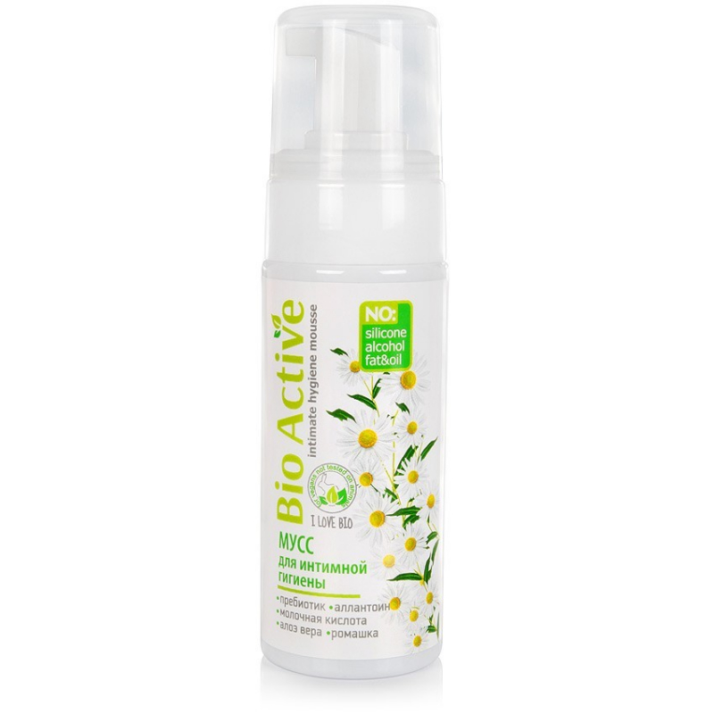 Мусс для интимной гигиены "Bio Active" с алоэ вера и ромашкой, 150ml