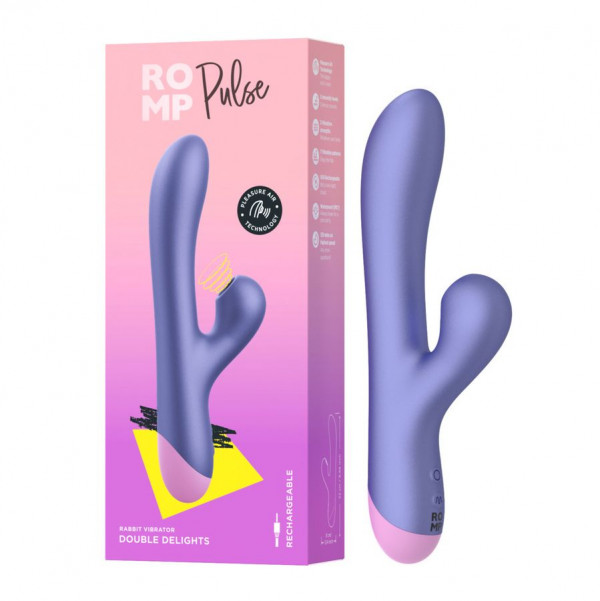 Вибратор с бесконтактным клиторальным стимулятором "Romp Pulse" фиолетовый