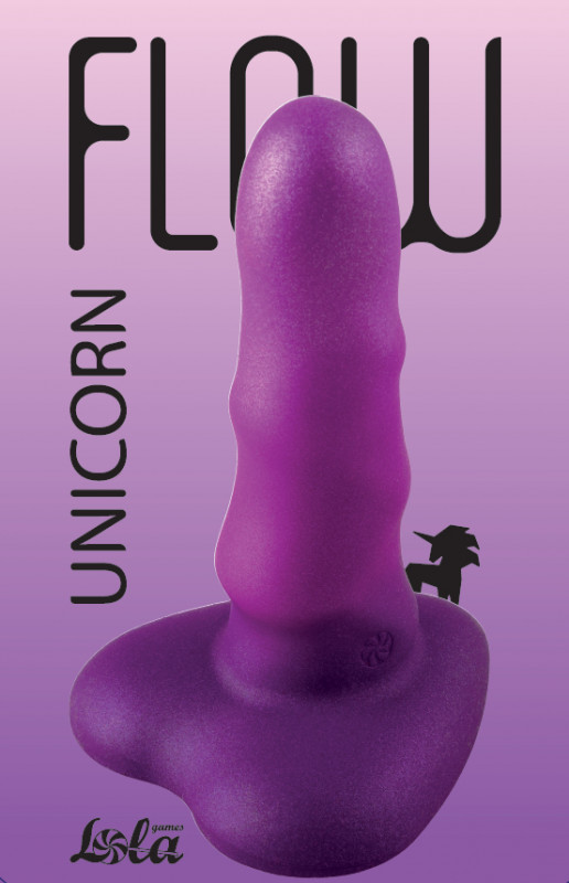 Фаллоимитатор "Lola Flow Unicorn" жидкий силикон, фиолетовый