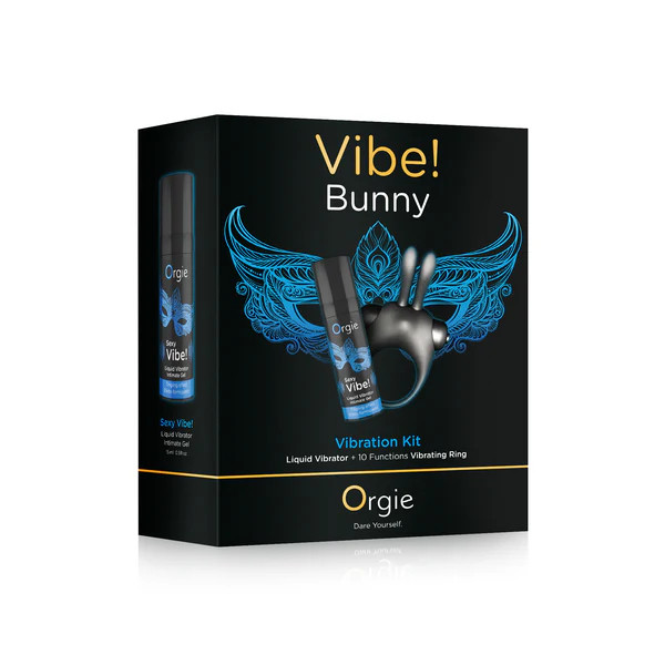 Набор "Orgie Vibe Banny" жидкий вибратор средней мощности + эрекционное кольцо