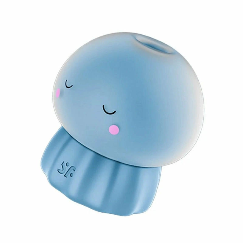 Стимулятор клитора "Satisfyer Jelly-Cious" вакуум + вибрация, голубая медуза 